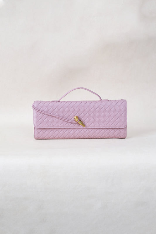 Artisan Crafted Flap Bag - Lotus Pink
