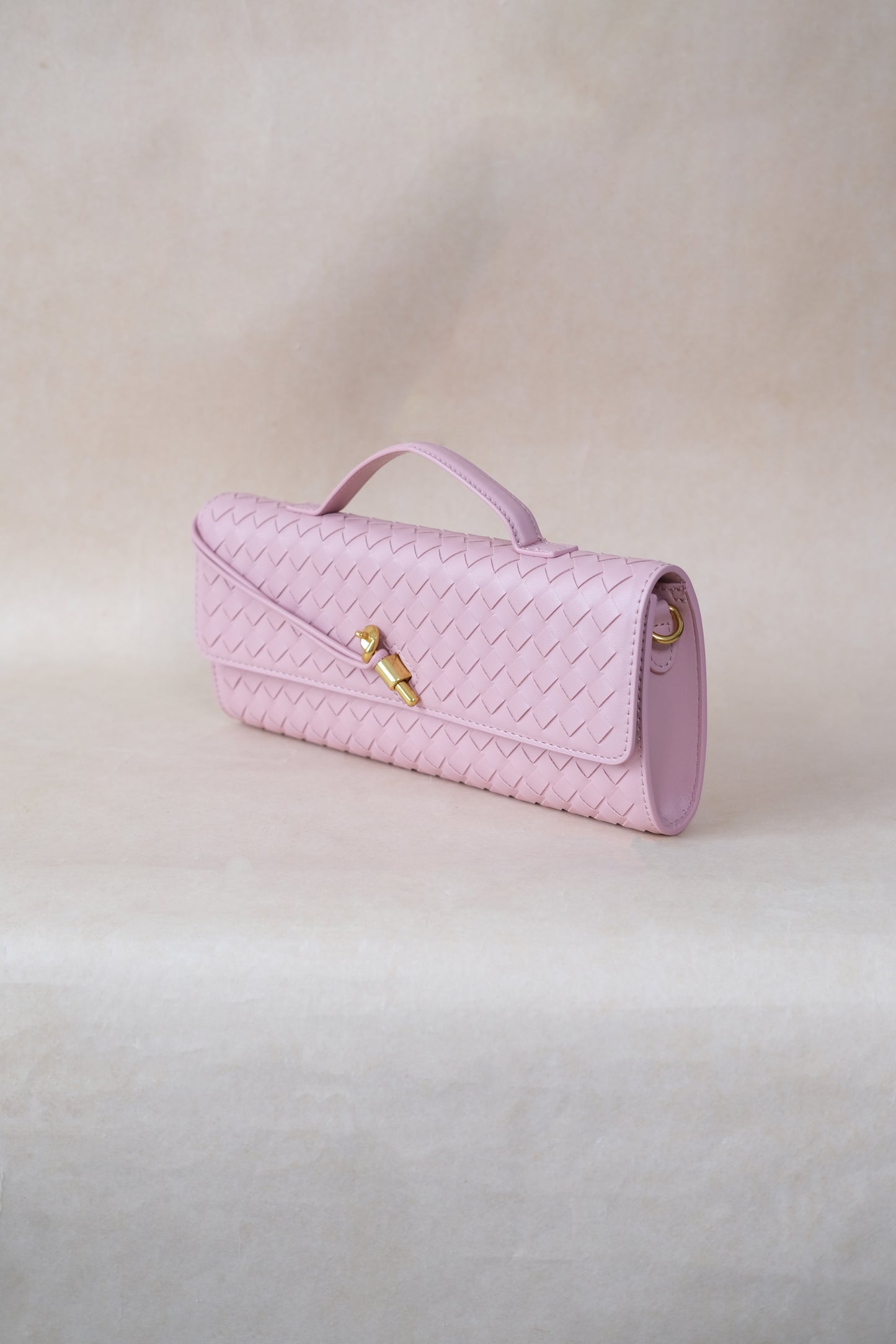 Artisan Crafted Flap Bag - Lotus Pink
