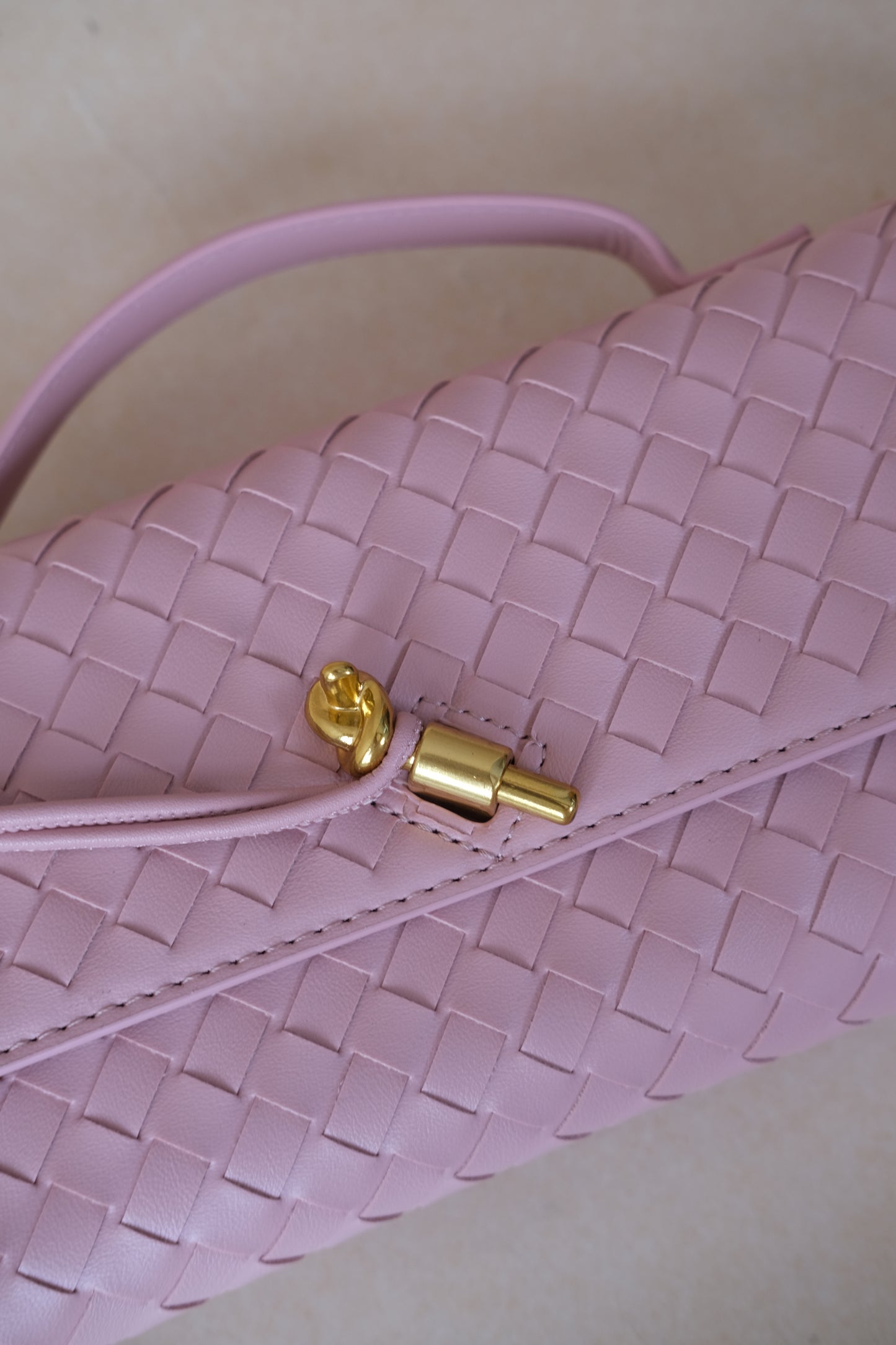 Artisan Crafted Flap Bag - Lotus Pink