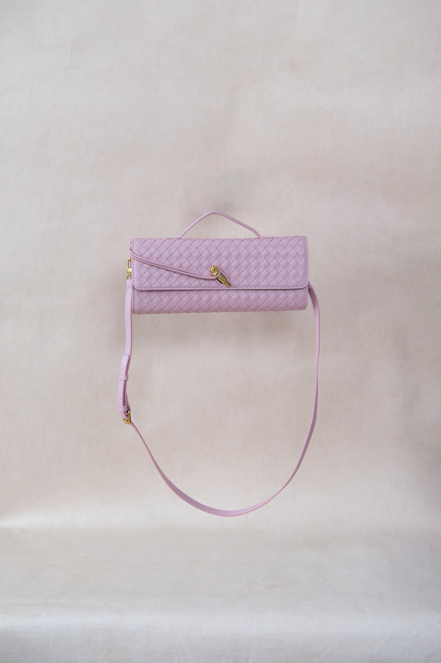 Artisan Crafted Flap Bag - Lotus Pink