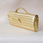 Artisan Crafted Flap Bag - Shinny gold