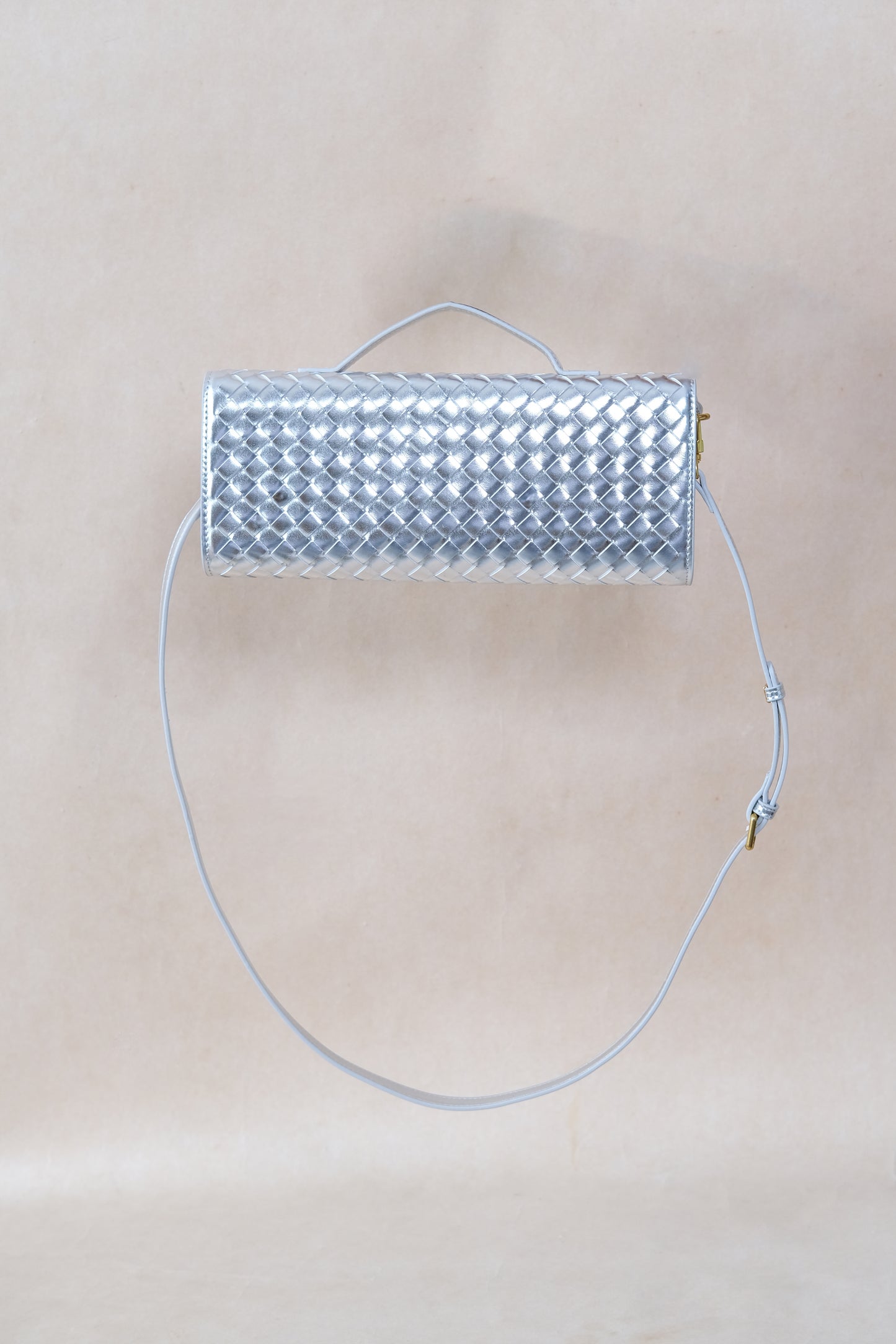 Artisan Crafted Flap Bag - Silver
