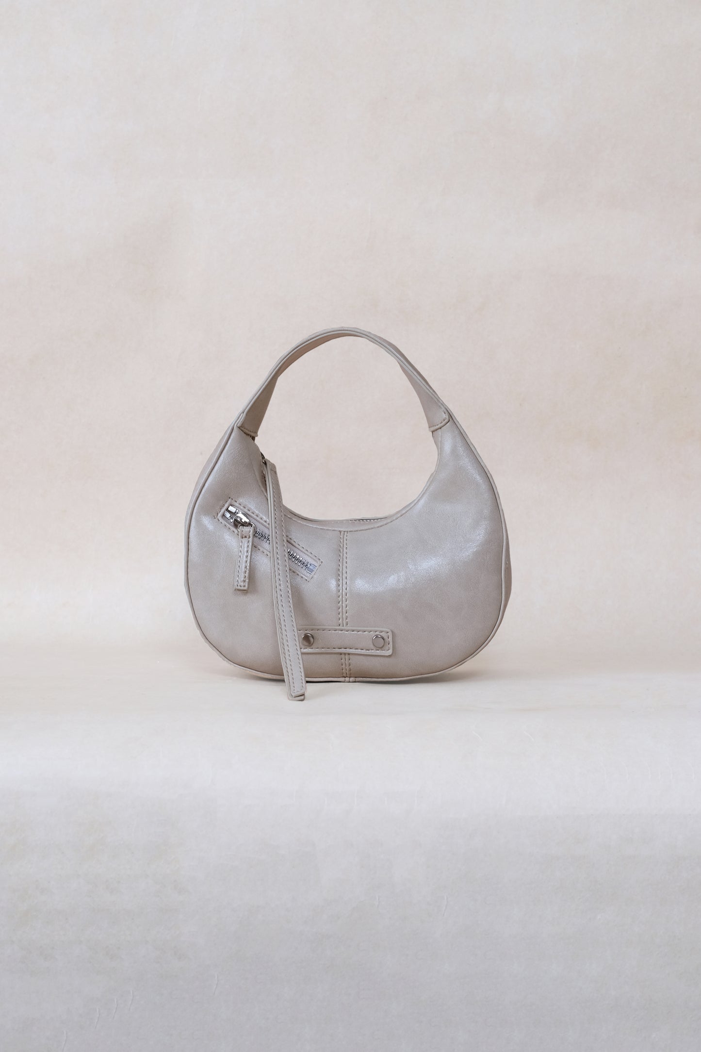 Véra Mini Hobo Bag - White Sand