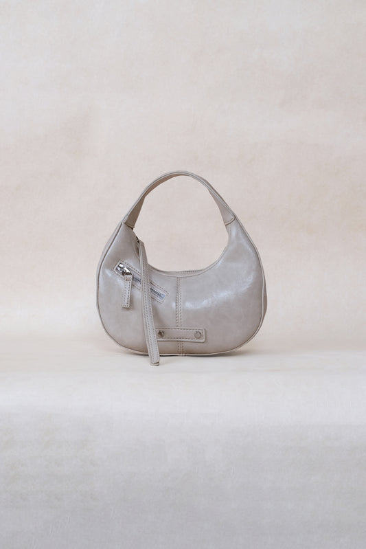Véra Mini Hobo Bag - White Sand