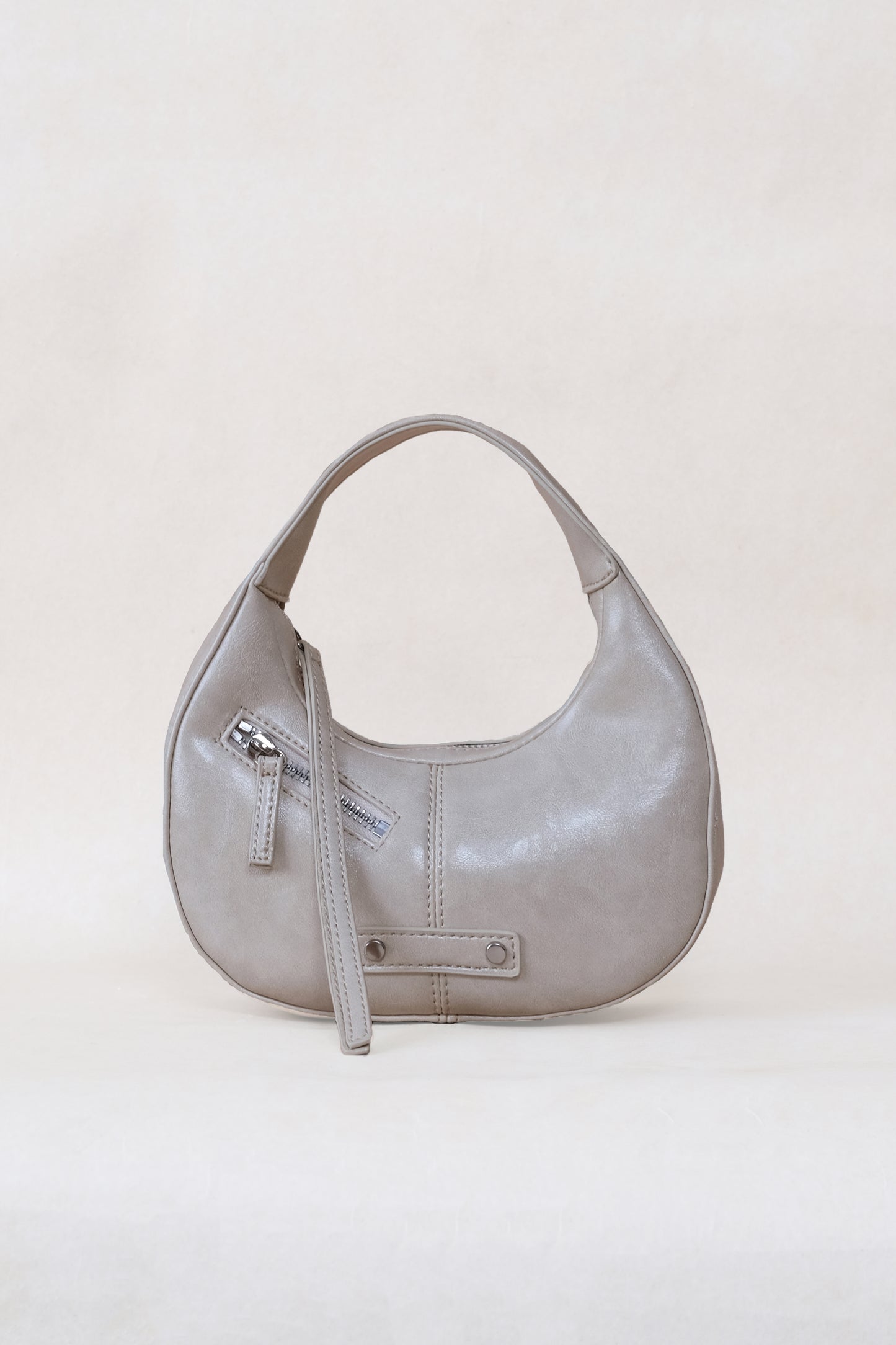 Véra Mini Hobo Bag - White Sand