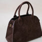 Matte PU Tote Crossbody Bag - Coffee