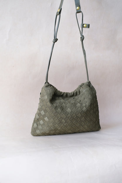 Artisan Cloud Satchel - Olive Green