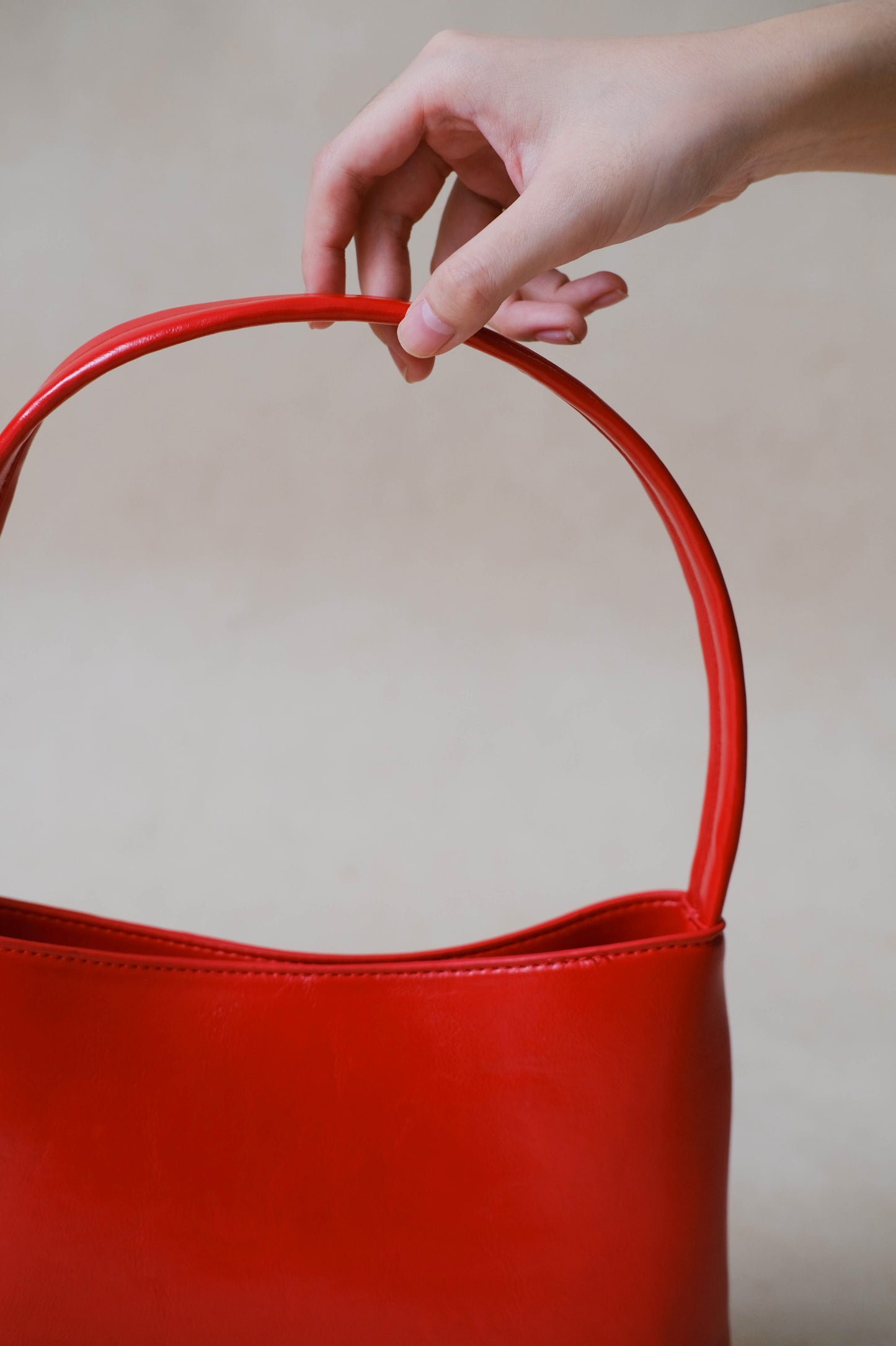 French Style Versatile Armpit Bag - Elegant Red