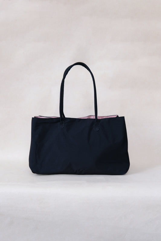 Essence Nylon Tote - Black Pink