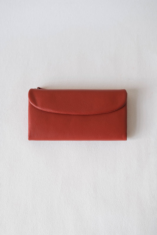 Aurora Classic Long Wallet - Brick Red