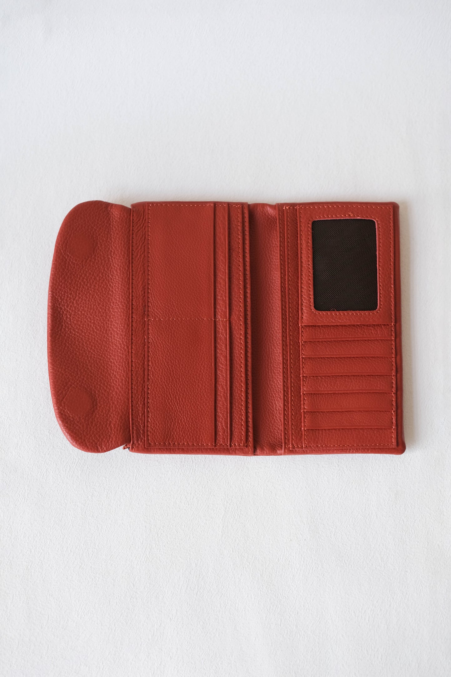 Aurora Classic Long Wallet - Brick Red