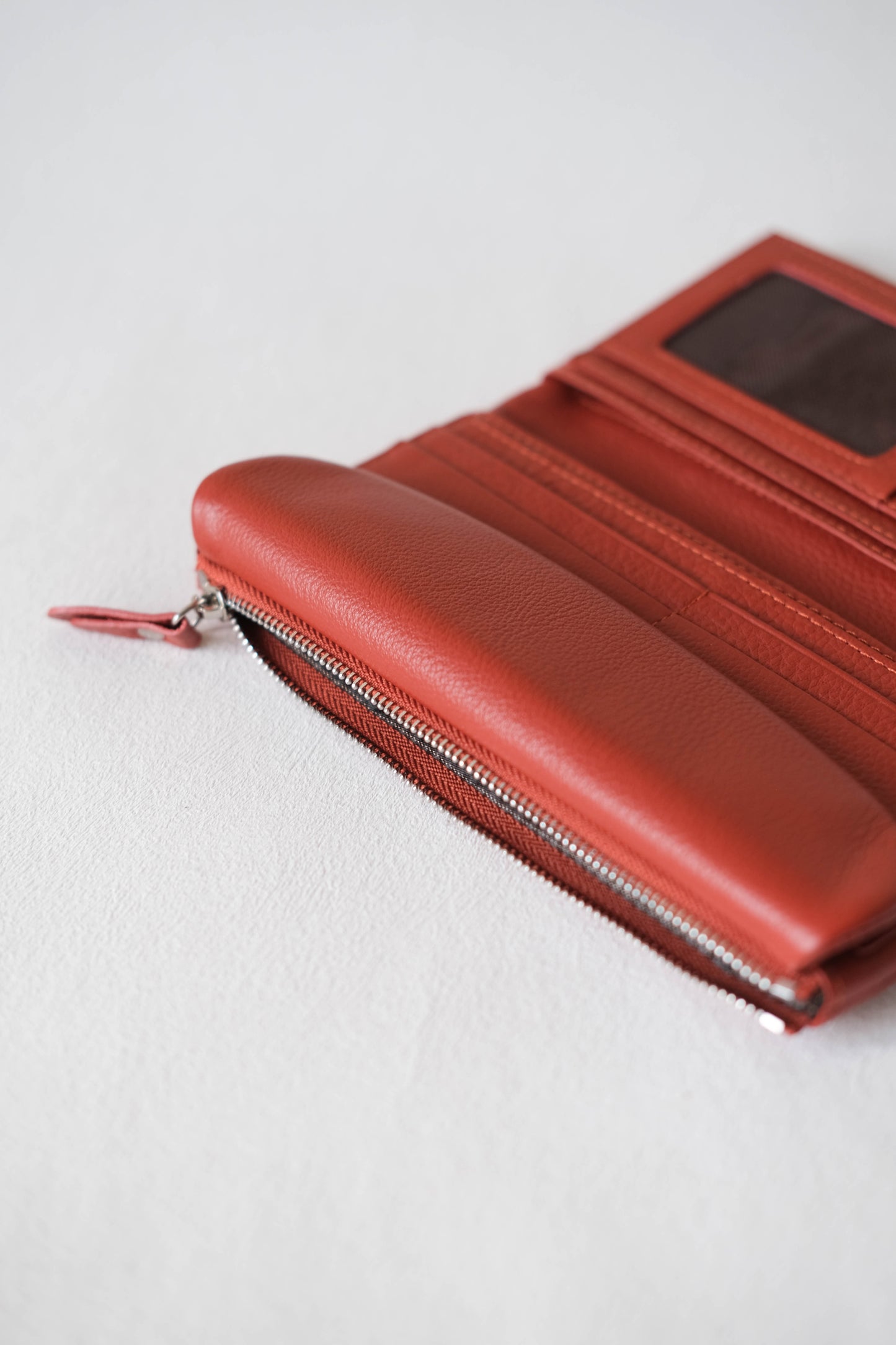 Aurora Classic Long Wallet - Brick Red