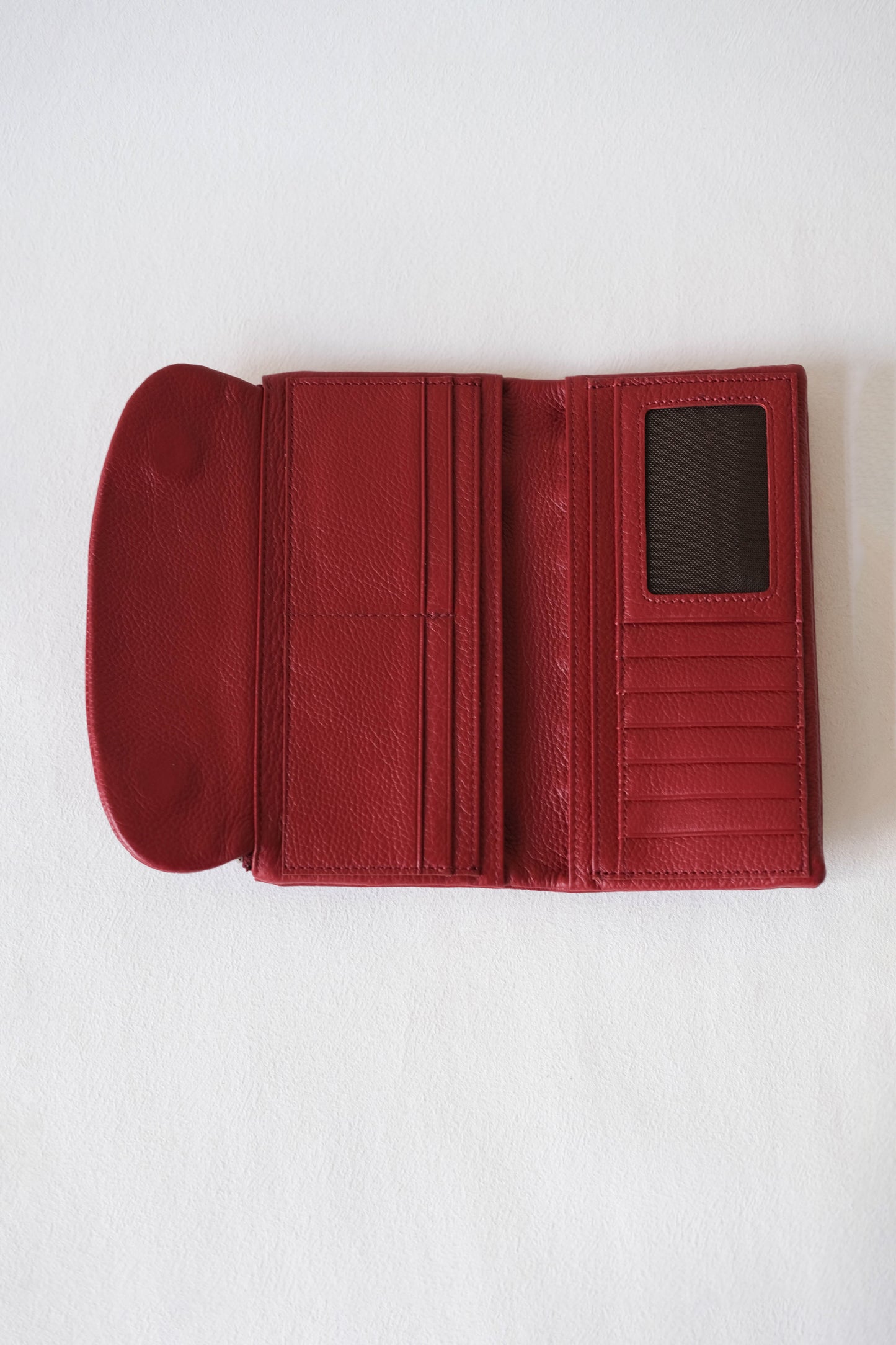 Aurora Classic Long Wallet - Dark Red