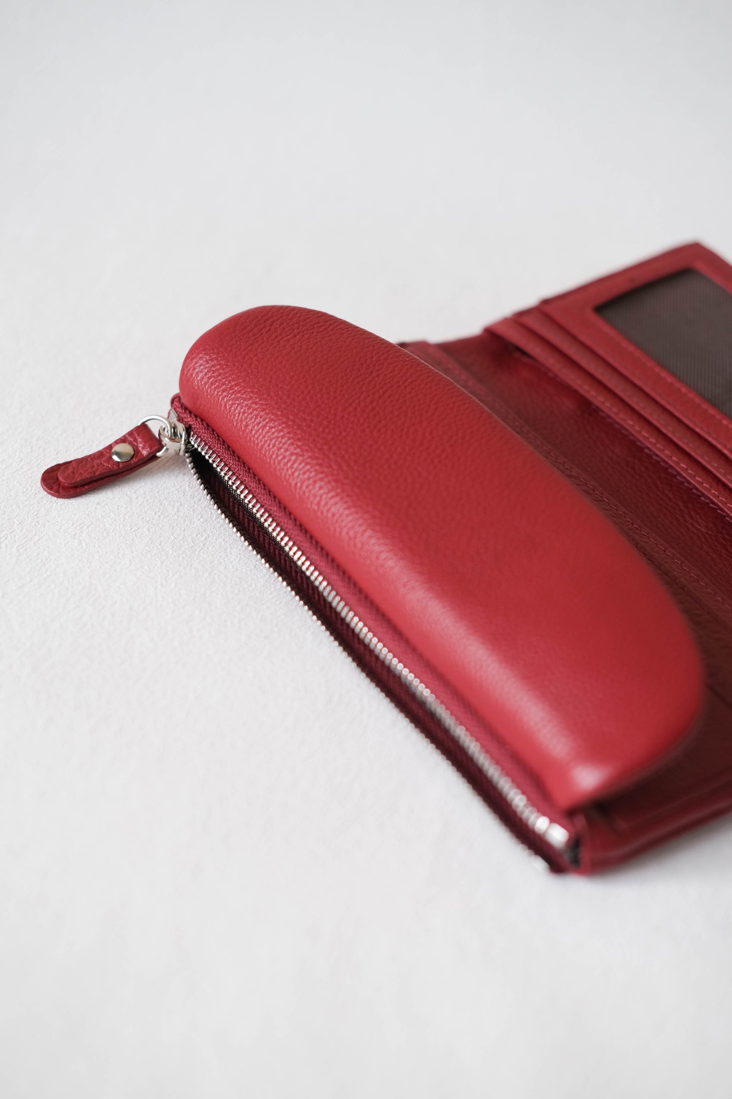 Aurora Classic Long Wallet - Dark Red