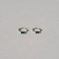 Emerald square small earrings
