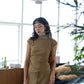 Woolen Short T-shirt in Brown