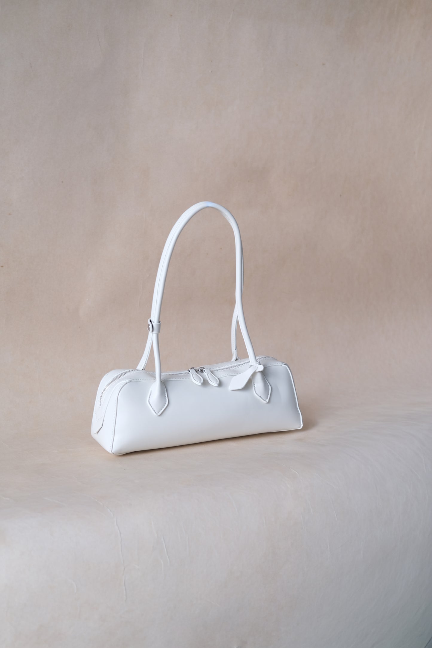 Clémence Shoulder Baguette - White