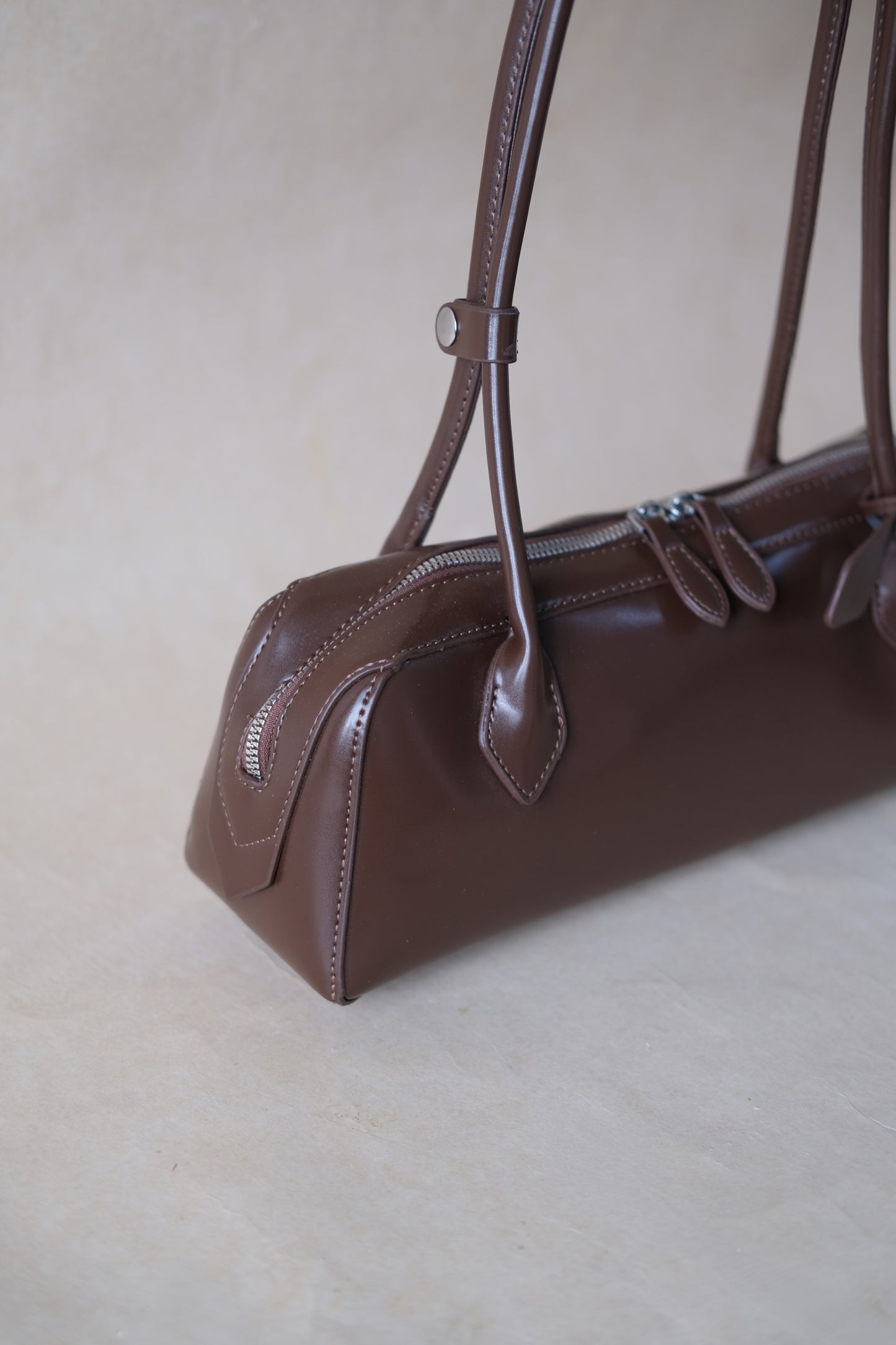 Clémence Shoulder Baguette - Coffee