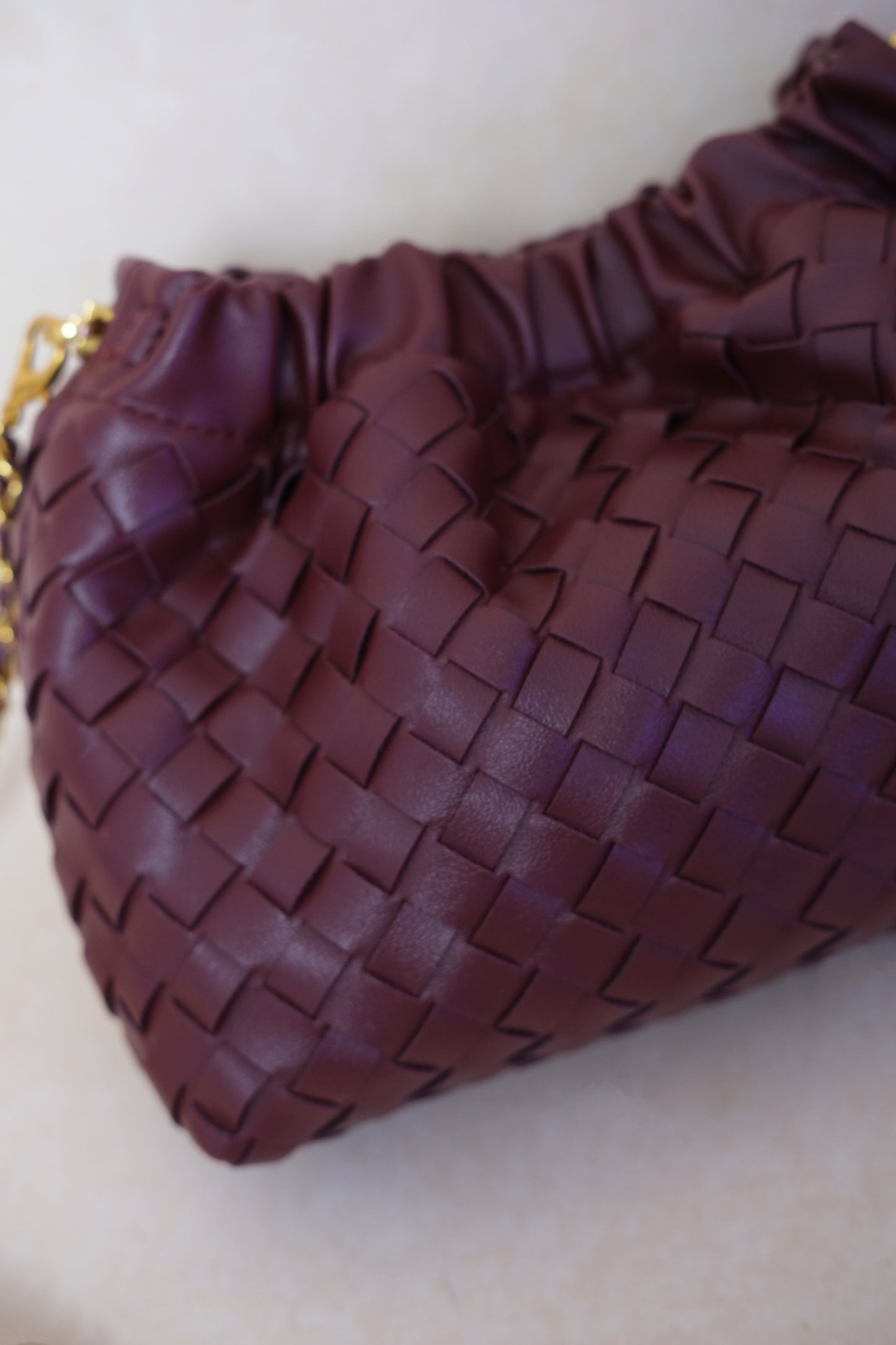 Artisan Signature Cloud Bag - Shinny Wine Red