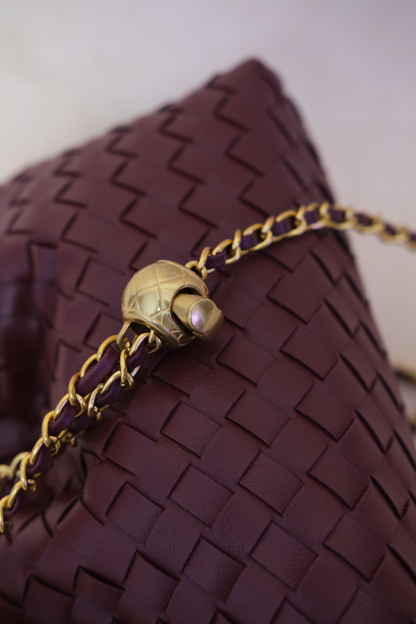 Artisan Signature Cloud Bag - Shinny Wine Red