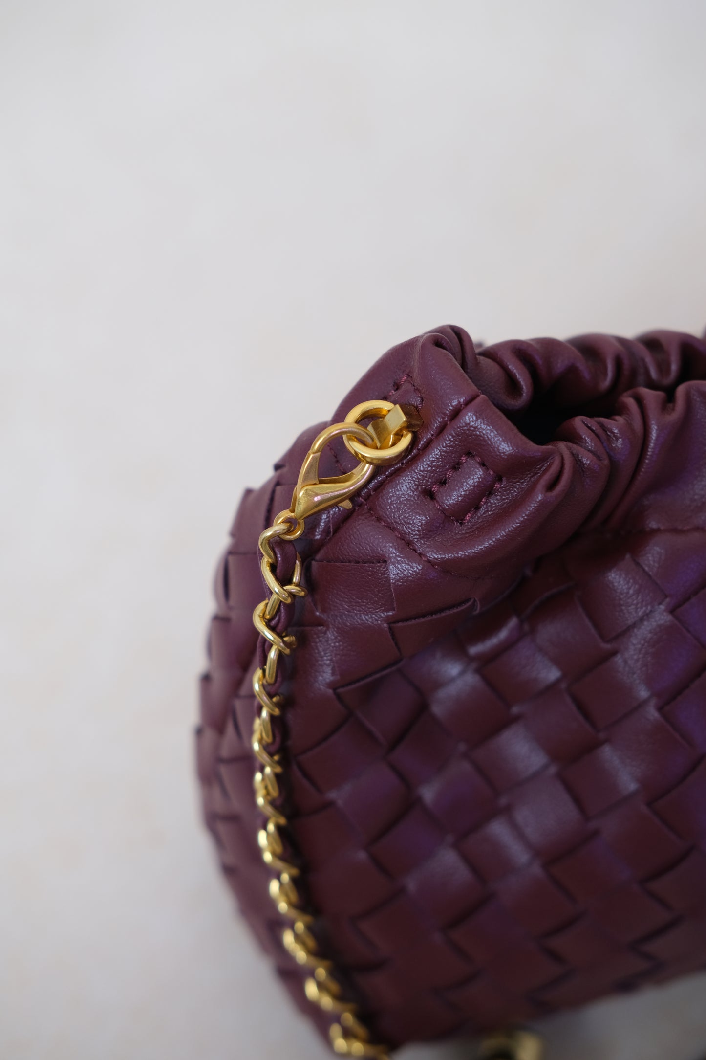Artisan Signature Cloud Bag - Shinny Wine Red