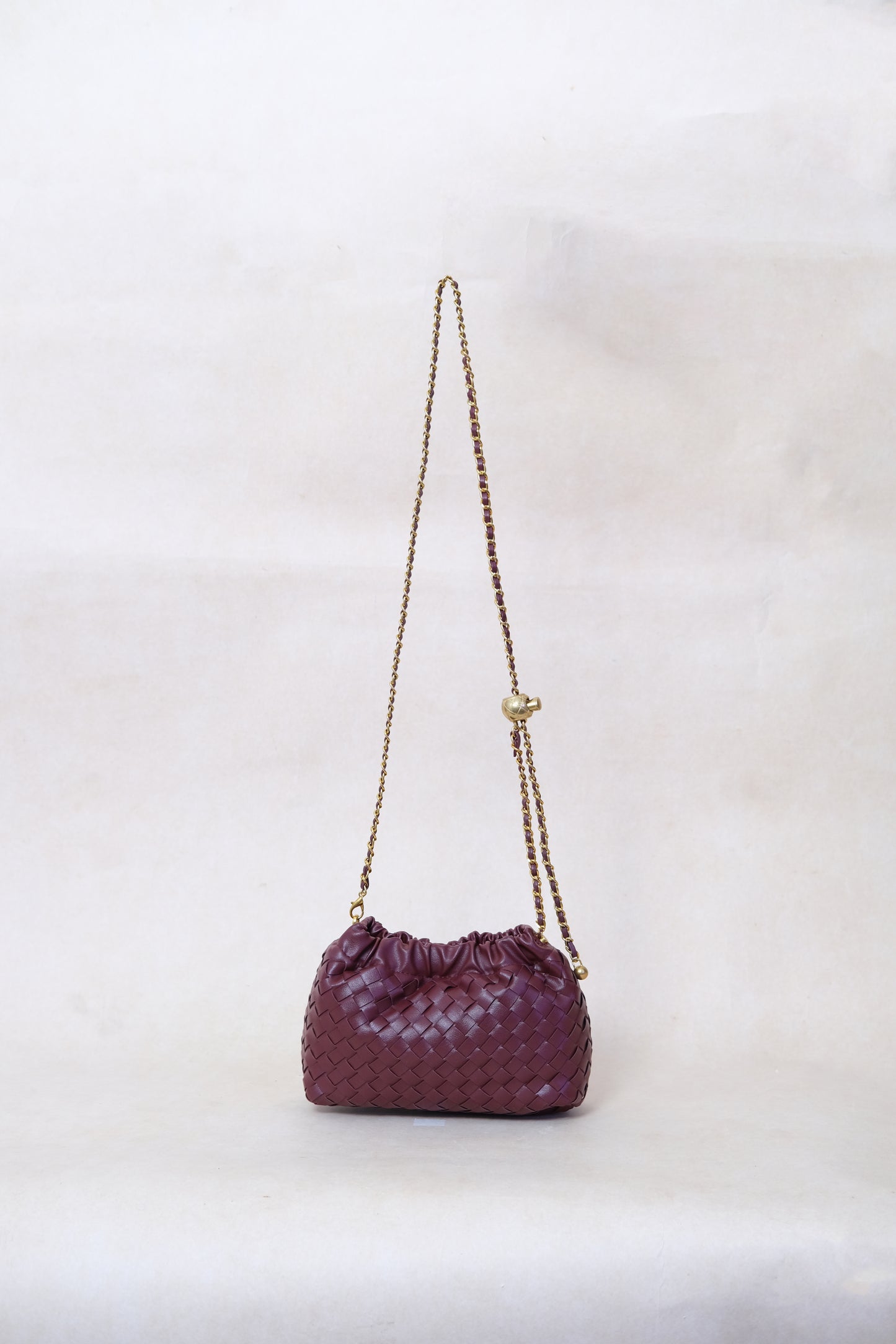 Artisan Signature Cloud Bag - Shinny Wine Red