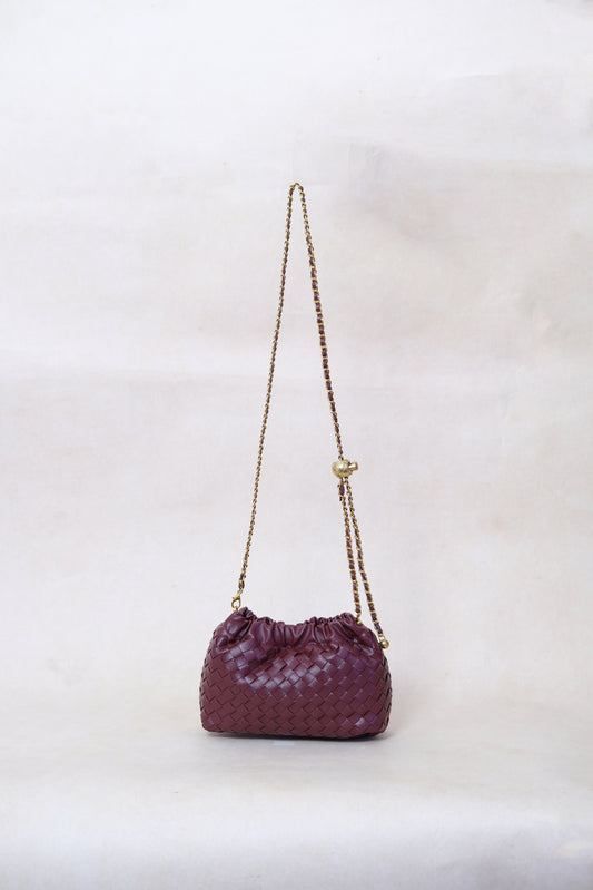 Artisan Signature Cloud Bag - Shinny Wine Red
