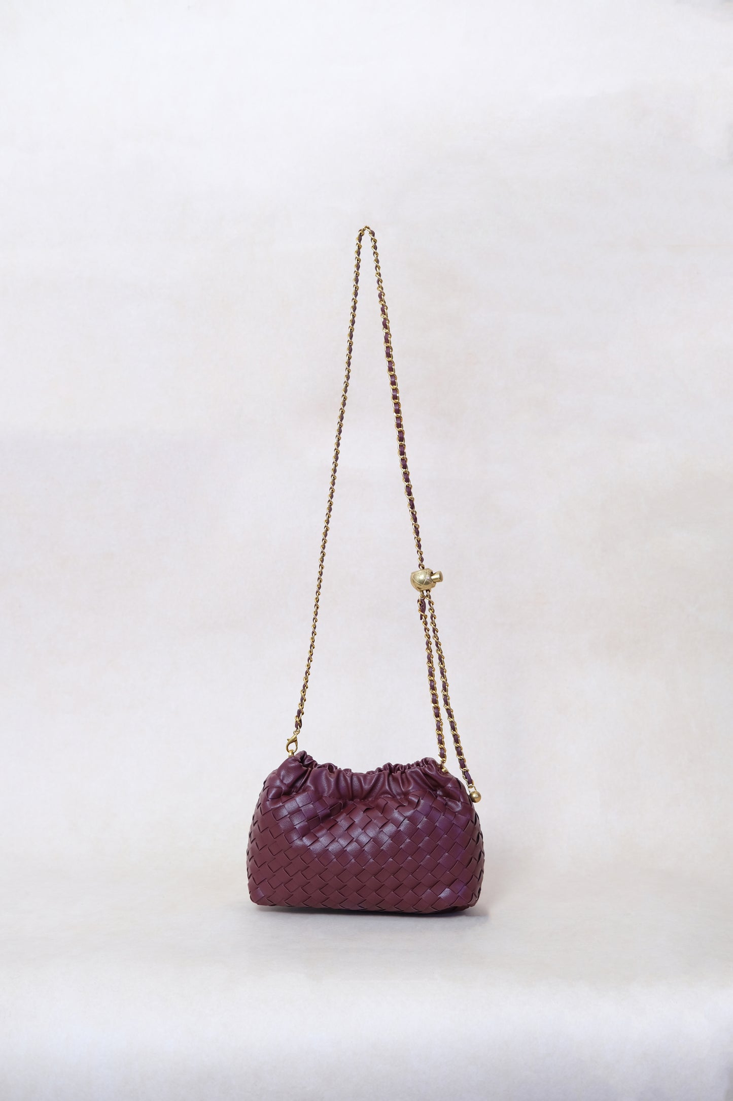Artisan Signature Cloud Bag - Shinny Wine Red