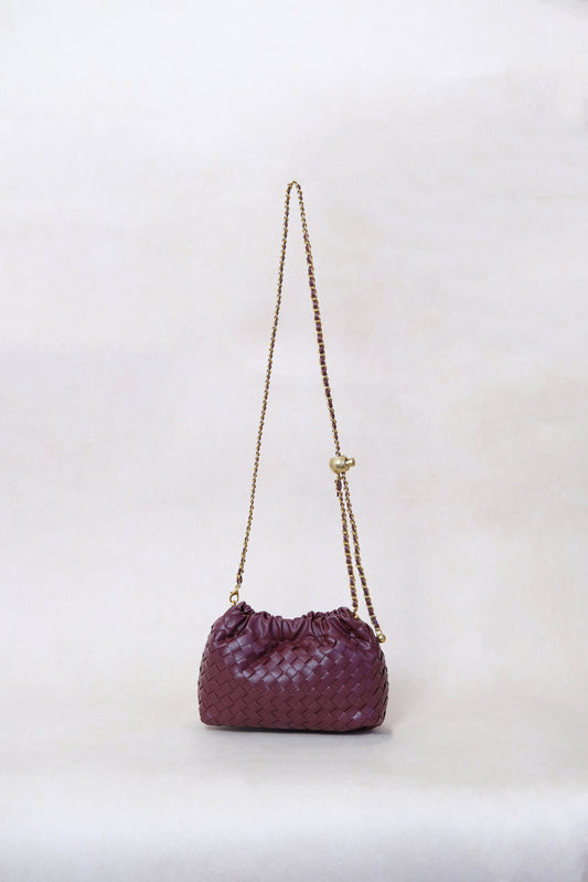 Artisan Signature Cloud Bag - Shinny Wine Red
