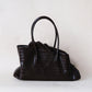 Barne Époque Tote - Coffee-colored Crocodile Pattern