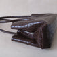 Barne Époque Tote - Coffee-colored Crocodile Pattern