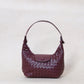 Artisan Aurelia Crescent Bag - Shinny Wine Red