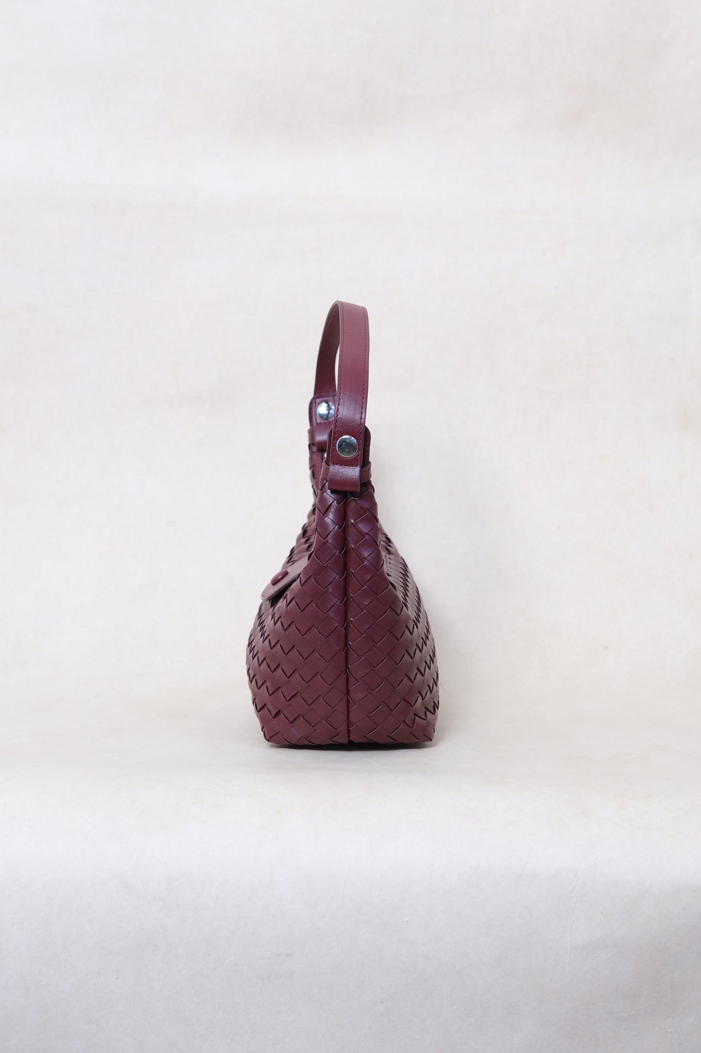 Artisan Aurelia Crescent Bag - Shinny Wine Red