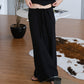 Casual Wide-leg Pants in Classic Black With Pocket