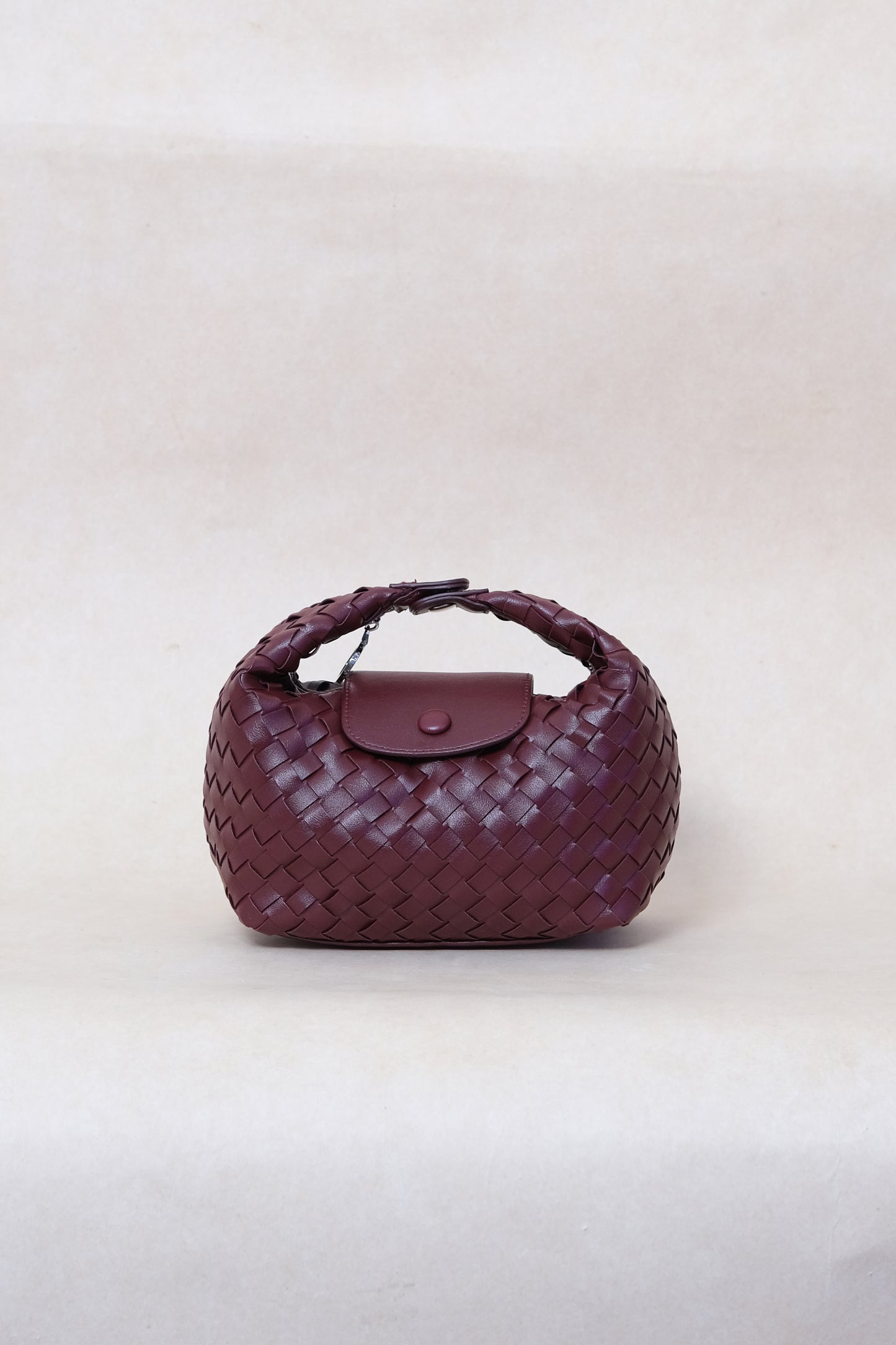 Artisan Aurelia Crescent Bag - Shinny Wine Red