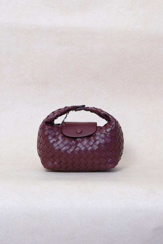 Artisan Aurelia Crescent Bag - Shinny Wine Red