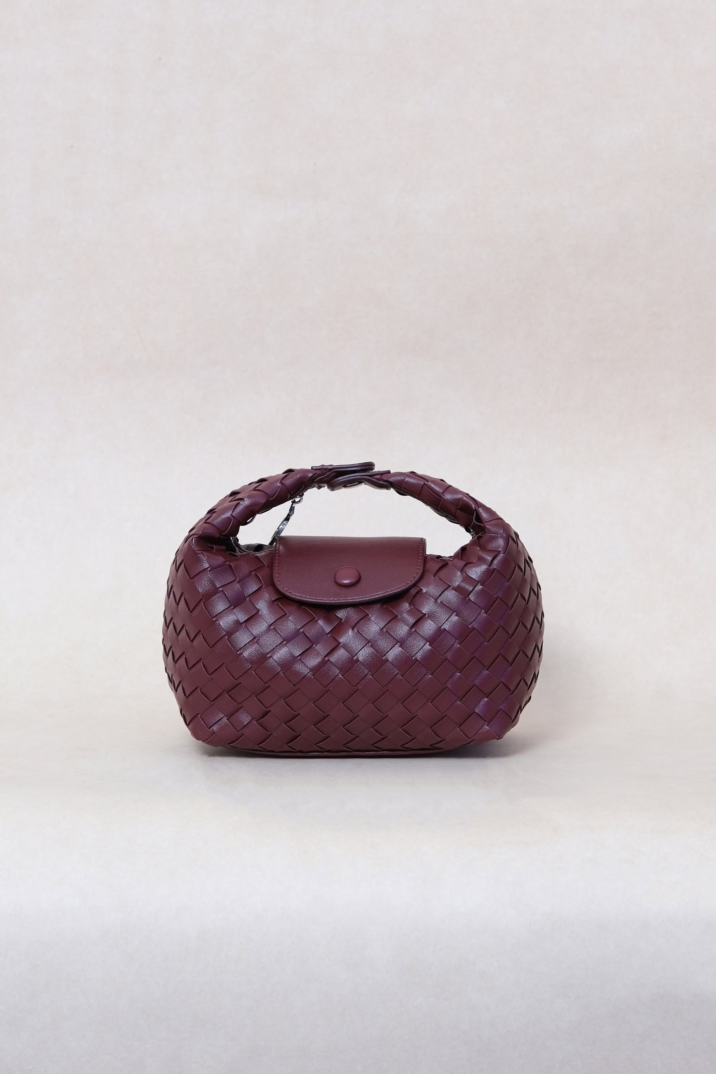 Artisan Aurelia Crescent Bag - Shinny Wine Red