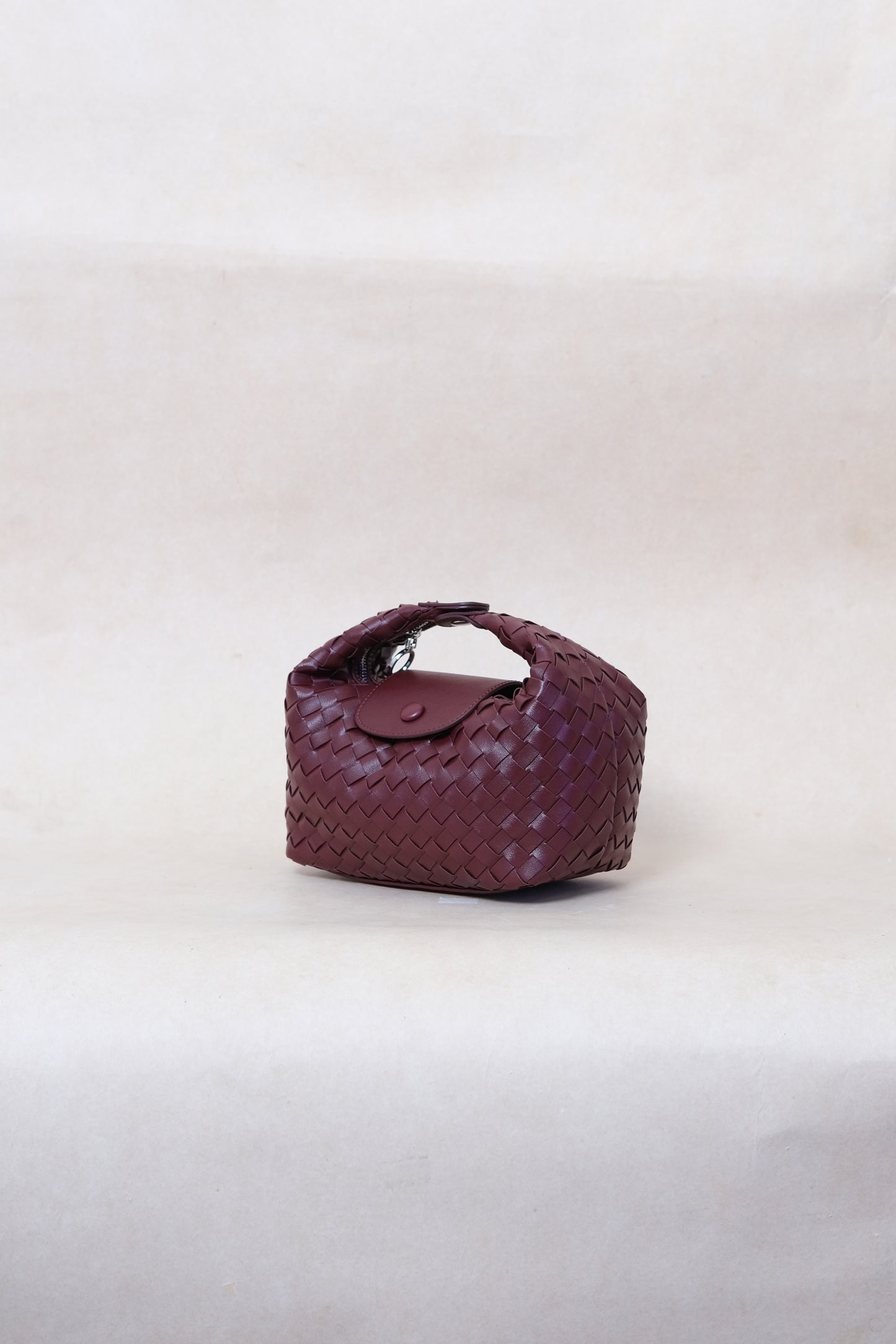 Artisan Aurelia Crescent Bag - Shinny Wine Red