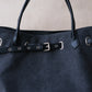 Élan Belted Canvas Tote - Black