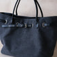 Élan Belted Canvas Tote - Black