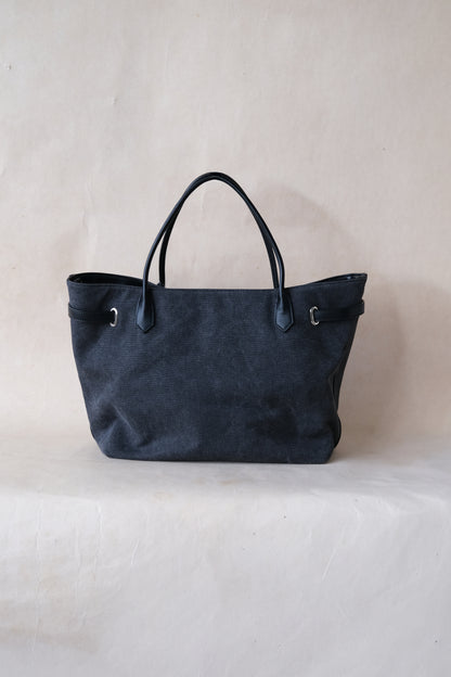 Élan Belted Canvas Tote - Black