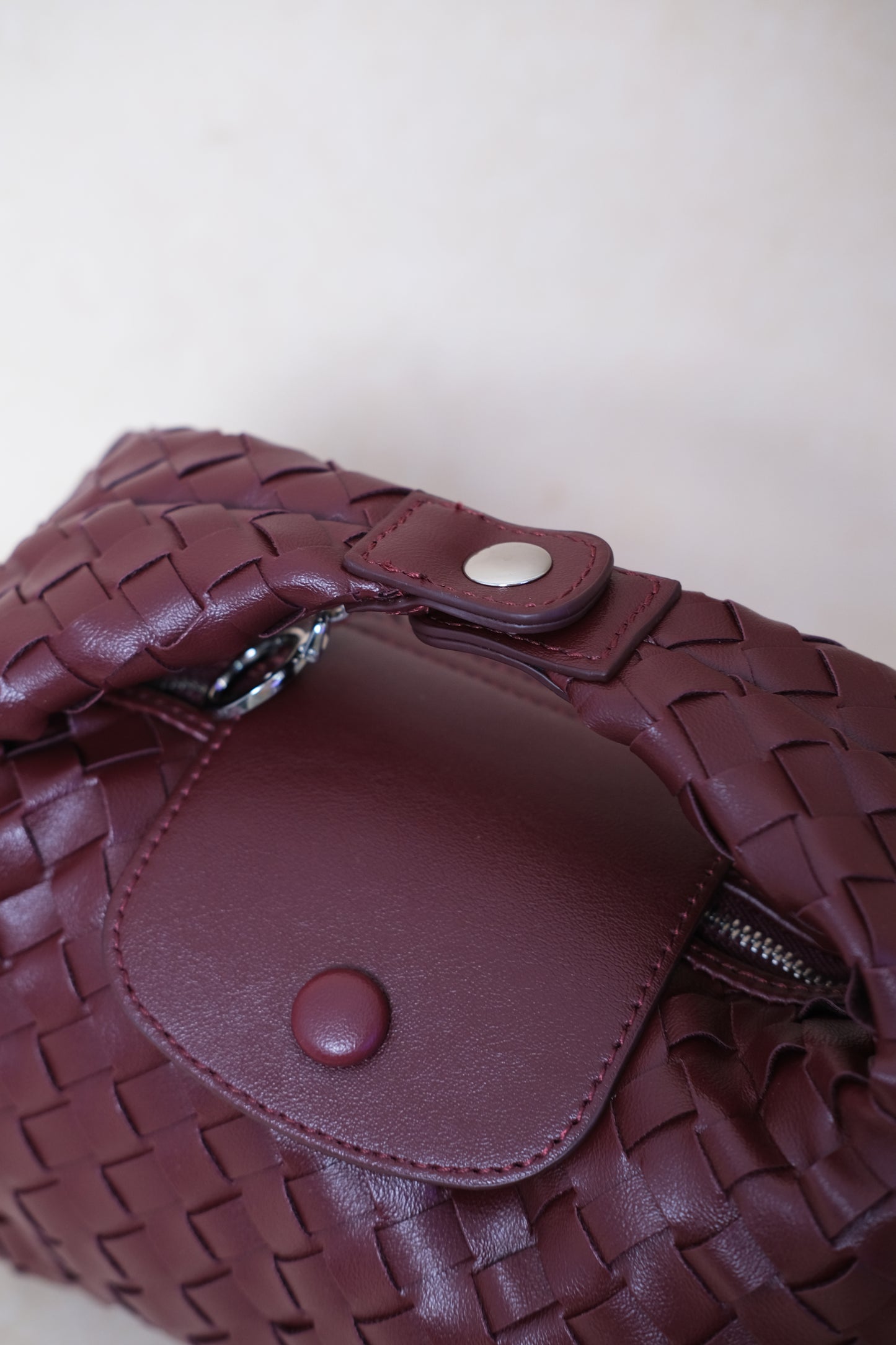 Artisan Aurelia Crescent Bag - Shinny Wine Red