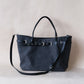 Élan Belted Canvas Tote - Black