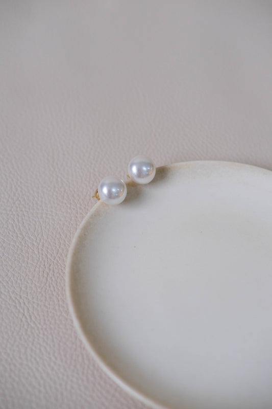 Pearl Stud Earrings 925 Sterling Silver Needle