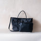 Élan Belted Canvas Tote - Black