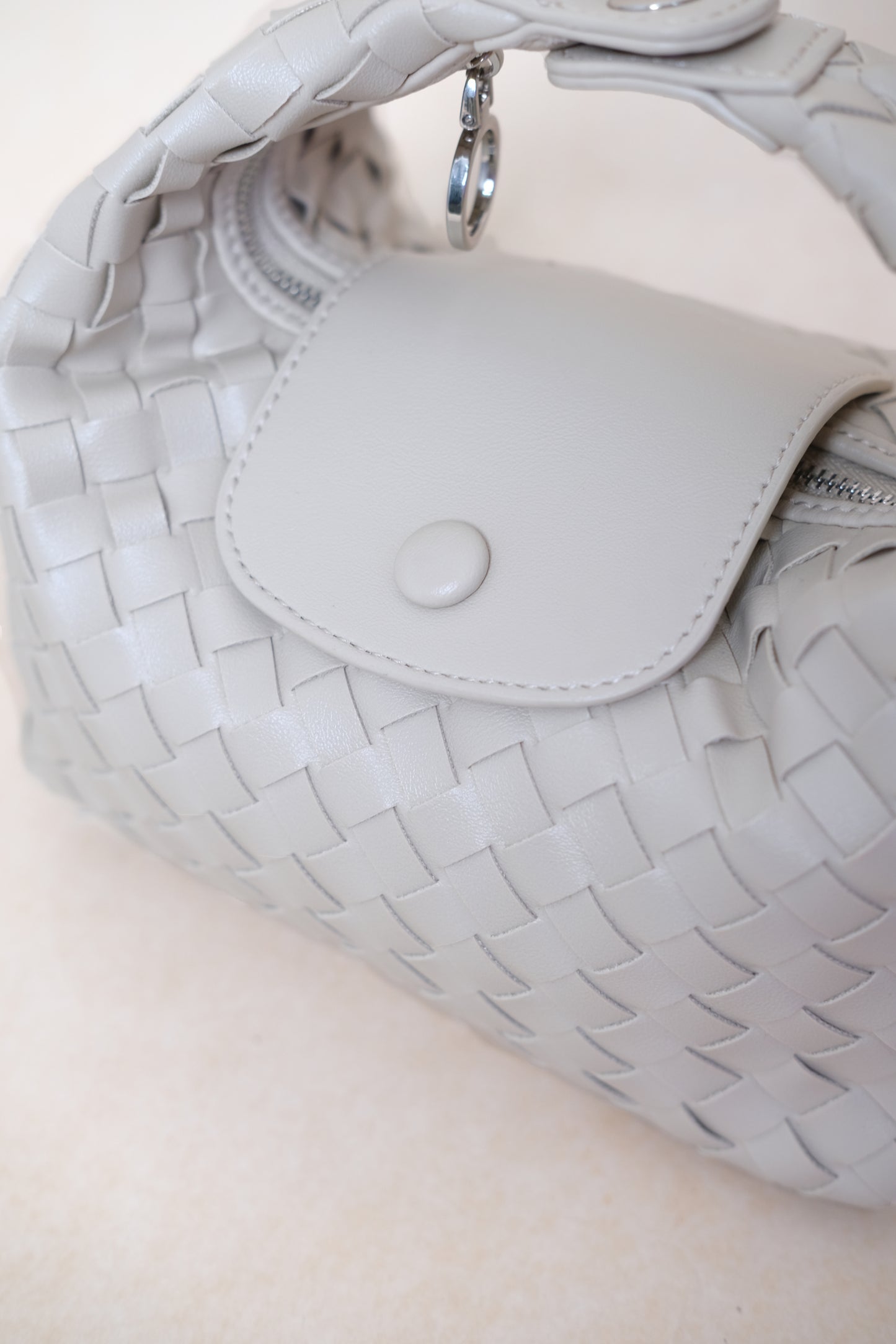 Artisan Aurelia Crescent Bag - White Sand