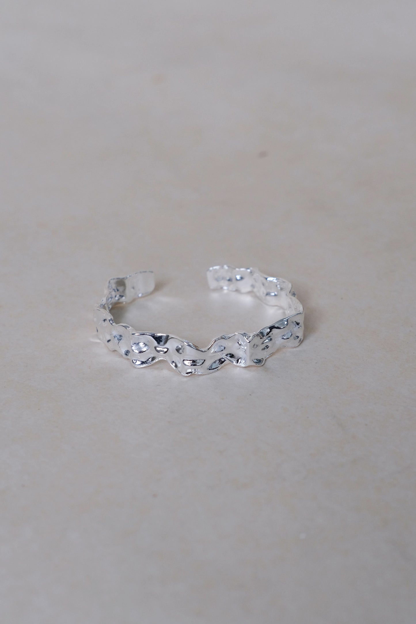 Irregular 925 Sterling Silver Bracelet In Silver