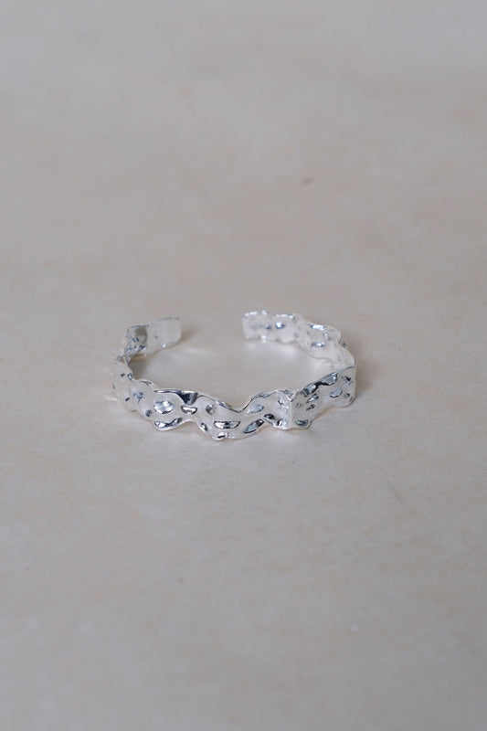 Irregular 925 Sterling Silver Bracelet In Silver