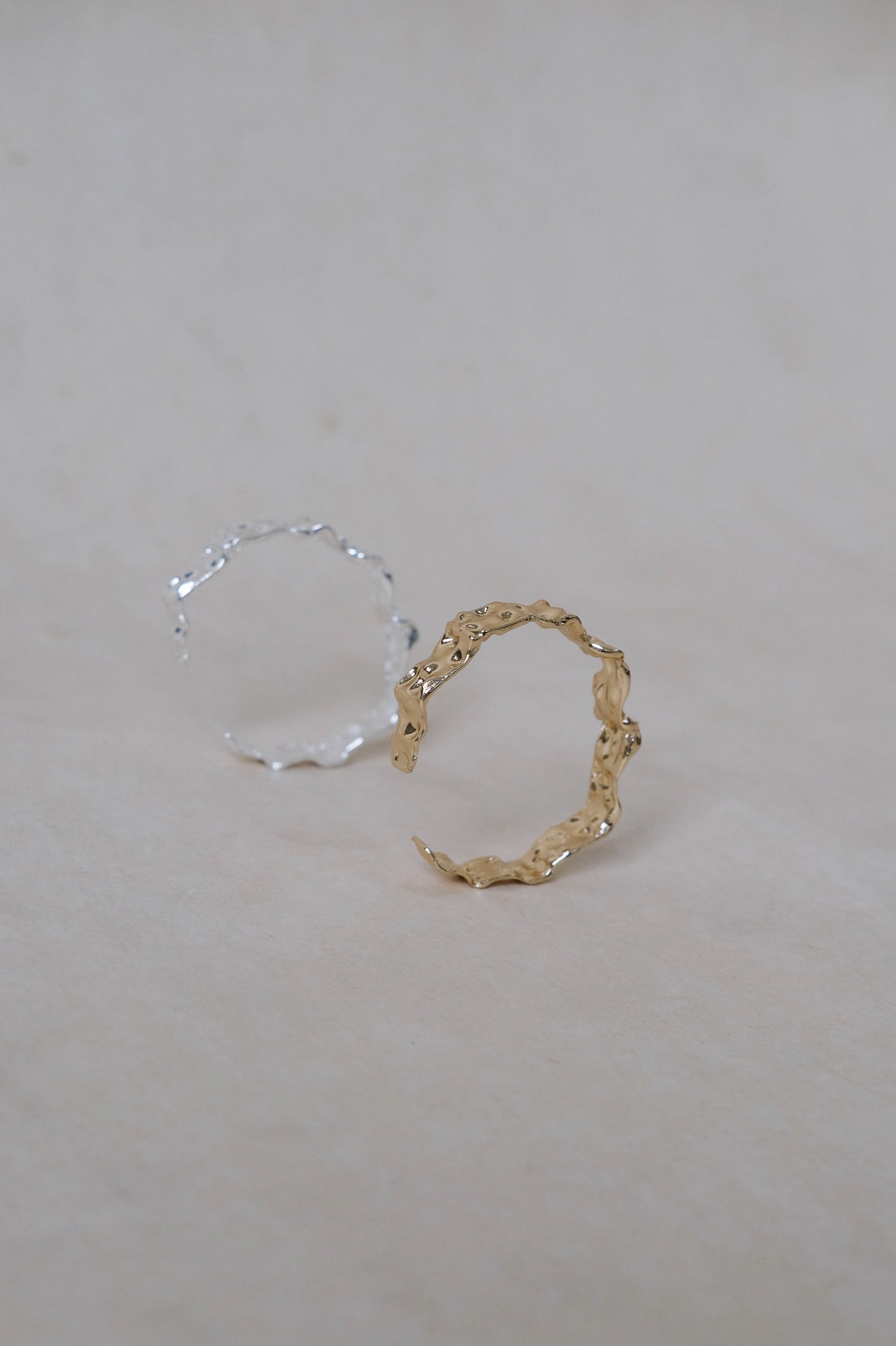 Irregular 925 Sterling Silver Bracelet In Gold