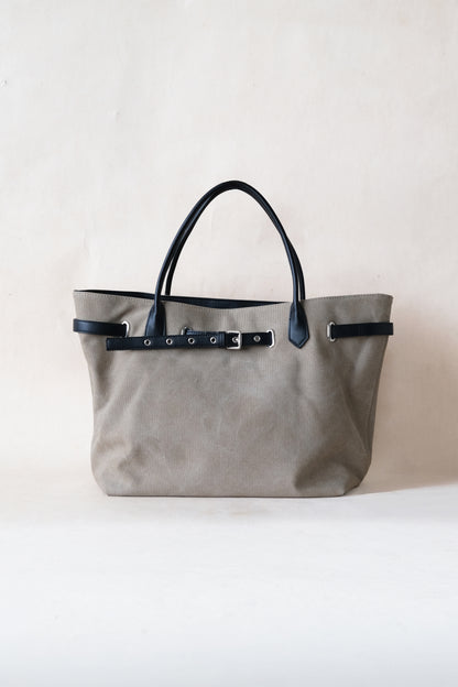 Élan Belted Canvas Tote - Khaki